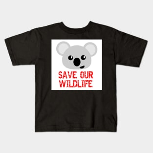 SAVE OUR WILDLIFE, Art for Australia Kids T-Shirt